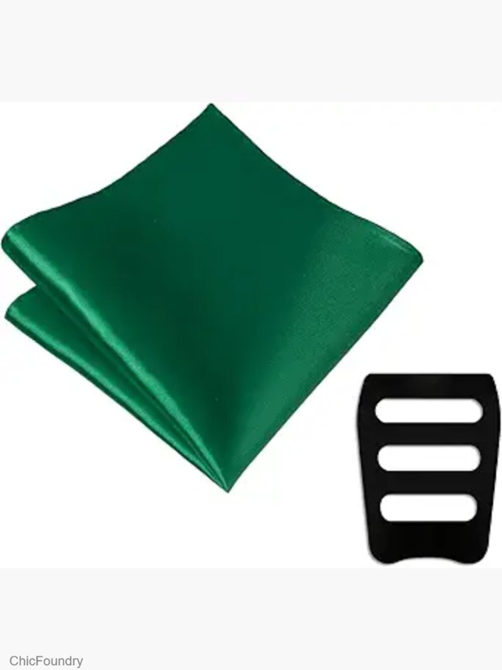 Satin Pocket Squares For Men With Holder For Wedding Party Prom